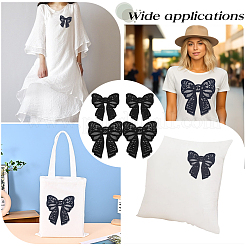 4Pcs 2 Styles Polyester Embroidery Iron on Clothing Patches&nbsp;PATC-GF0001-51B