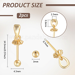 2Pcs Sterling Silver Pendant Bails&nbsp;STER-BC0003-16