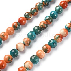Synthetic Ocean White Jade Round Beads Strands&nbsp;G-YW0001-42B