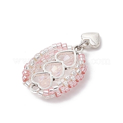 Glass Seed Beaded Hot Air Balloon Pendants&nbsp;PALLOY-MZ00662-02