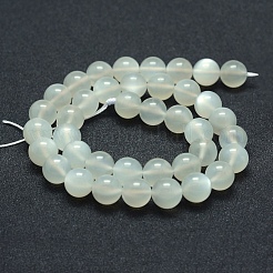 Natural White Moonstone Beads Strands&nbsp;G-P342-02A-6mm-A