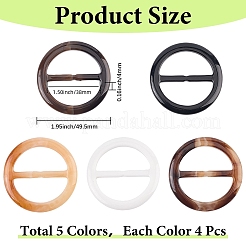 20Pcs Resin Tri-Glide Adjuster Buckles&nbsp;FIND-GF0008-12F