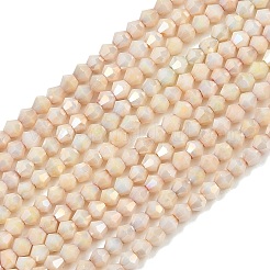 Electroplate Bicone Glass Beads Strands&nbsp;GL-T021-2.5x3mm-16-13