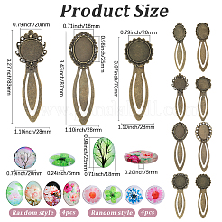 DIY Oval & Flat Round Bookmark Making Kits&nbsp;DIY-SC0032-09B