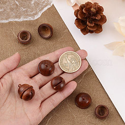 Openable Wood Pendants&nbsp;WOOD-WH0001-08