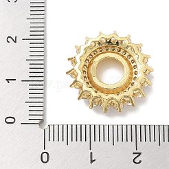 Rack Plating Brass Micro Pave Clear Cubic Zirconia Cabochon Connector Setttings&nbsp;KK-L224-027G-01
