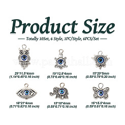 6Pcs Tibetan Style Alloy Pendant&nbsp;PALLOY-TA00004