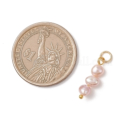 Natural Baroque Keshi Pearl Two Sides Polished Pendants&nbsp;PALLOY-JF04814-03