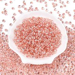 6/0 Baking Paint Transparent Fringe Glass Seed Beads&nbsp;X1-SEED-N006-06E