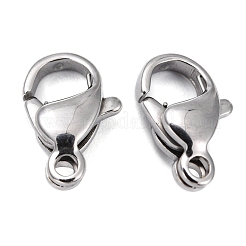 Tarnish Resistant Polished 316 Surgical Stainless Steel Lobster Claw Clasps&nbsp;STAS-R072-11A