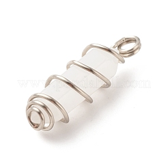 Natural White Jade Double Terminal Pointed Pendants&nbsp;PALLOY-JF01686-05