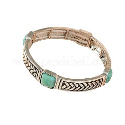 Bohemian Alloy & Synthetic Turquoise Engraved Bangles for Women&nbsp;FS-WG3AF9F-01