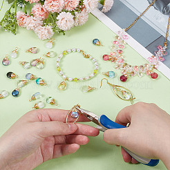 30Pcs Glass Pendants&nbsp;PALLOY-DR00005