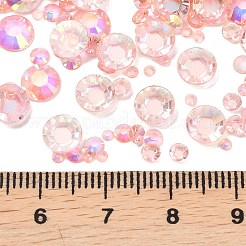 Electroplated Transparent Flat Back Resin Rhinestone Cabochons&nbsp;RESI-XCP0002-44D