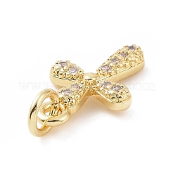 Brass Micro Pave Cubic Zirconia Charms&nbsp;KK-C012-19G