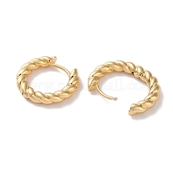 Twist Rings Brass Hoop Earrings for Women&nbsp;EJEW-B056-15G