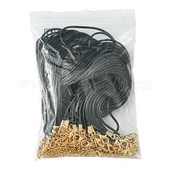 36Pcs Black Waxed Cord Necklace Making&nbsp;NCOR-FS0001-05G