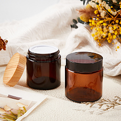 2Pcs 2 Colors Refillable Glass Cream Jar&nbsp;CON-GF0001-19A
