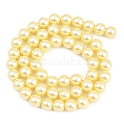 Eco-Friendly Dyed Glass Pearl Round Beads Strands&nbsp;HY-A008-8mm-RB012