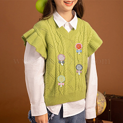 48Pcs 4 Colors Polyester Embroidery Sew on Appliques&nbsp;PATC-FG0002-01
