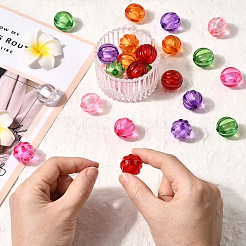 42Pcs 7 Colors Autumn Theme Transparent Acrylic Beads&nbsp;TACR-PA0001-05