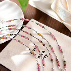 Natural Multicolor Tourmaline Beaded Bracelets&nbsp;KA3160