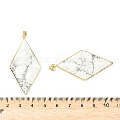 Natural Howlite Faceted Big Pendants&nbsp;G-L623-04G-02