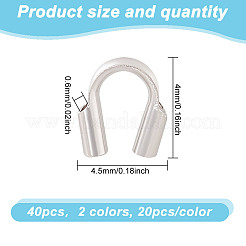 40Pcs 2 Colors 925 Sterling Silver Wire Guardian&nbsp;FIND-GO0002-71