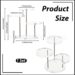 1 Set 5-Tier Round Acrylic Jewelry Riser Stands&nbsp;ODIS-CN0001-06