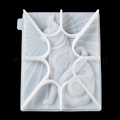 Rectangle with Cat & Sun DIY Wall Decoration Silicone Molds&nbsp;SIL-F007-10