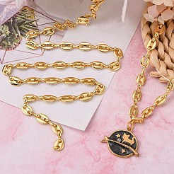 3.28 Feet Brass Coffee Bean Chains&nbsp;X-CHC-P0006-03G-NR