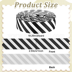 20Yards Polyester Stripe Pattern Ribbon&nbsp;OCOR-PH0036-33B