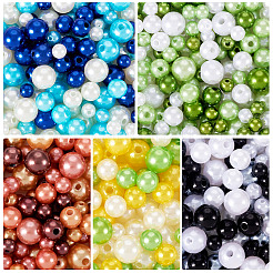 150G 5 Colors ABS Plastic Imitation Pearl Beads&nbsp;KY-TA0001-44A