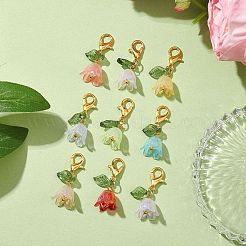 Lily Acrylic Pendant Decorations&nbsp;HJEW-JM01890-02