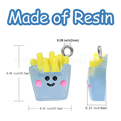 35Pcs 7 Colors Transparent Resin Pendants&nbsp;RESI-CJ0003-14