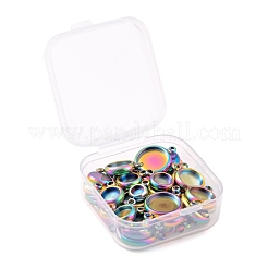 40Pcs 4 Style Ion Plating(IP) 304 Stainless Steel Links Connectors Settings&nbsp;STAS-LS0001-55MC