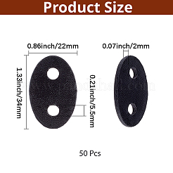 50Pcs Oval PU Leather Label Buckle&nbsp;FIND-CL0001-57