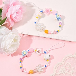 2Pcs Acrylic Mobile Straps&nbsp;HJEW-FS00028