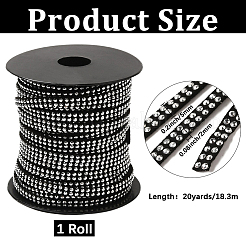 20 Yards Platinum Aluminum Studded Faux Suede Cord&nbsp;LW-CL0001-09