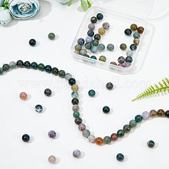 2 Strands Round Natural Indian Agate Beads Strands&nbsp;G-OC0002-32