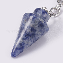 Natural Blue Spot Jasper Keychain&nbsp;KEYC-P041-A012
