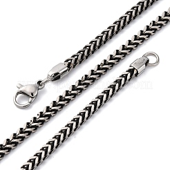 2.5MM 304 Stainless Steel Wheat Chain Necklaces&nbsp;NJEW-Q013-15A