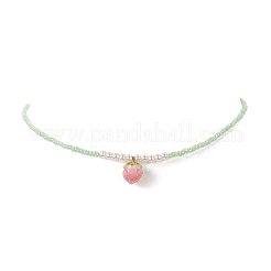 Resin Flower Bud Pendant Necklaces&nbsp;NJEW-JN04153