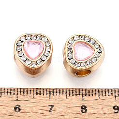 Rack Plating Alloy Rhinestone European Beads&nbsp;FIND-N011-06KCG