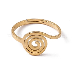 Ion Plating(IP) 201 Stainless Steel Vortex Adjustable Ring for Women&nbsp;X-RJEW-C045-07G