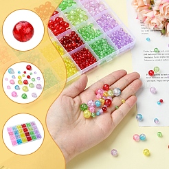 DIY Round Crackle Glass Beads Bracelets Making Kits&nbsp;DIY-FS0008-18