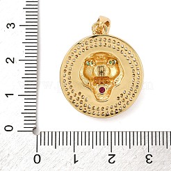Brass Micro Pave Cubic Zirconia Pendants&nbsp;KK-U076-05G