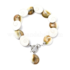 Natural Shiva Eye Shell Charm Bracelets&nbsp;BJEW-JB14014