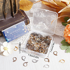 180Pcs 6 Colors Brass Leverback Earring Findings&nbsp;KK-SC0003-33