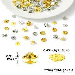 50Pcs 2 Colors Brass Butterfly Clutches Pin Backs&nbsp;KK-CJ0002-54
